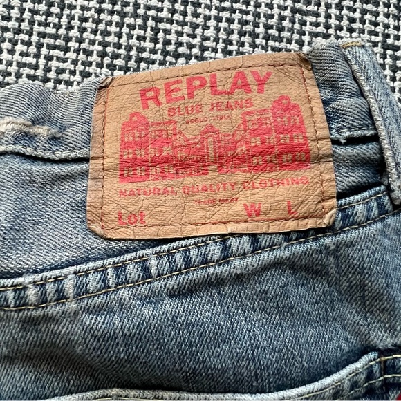 Vintage Distressed Denim Replay Jeans Denim - Picture 4 of 14